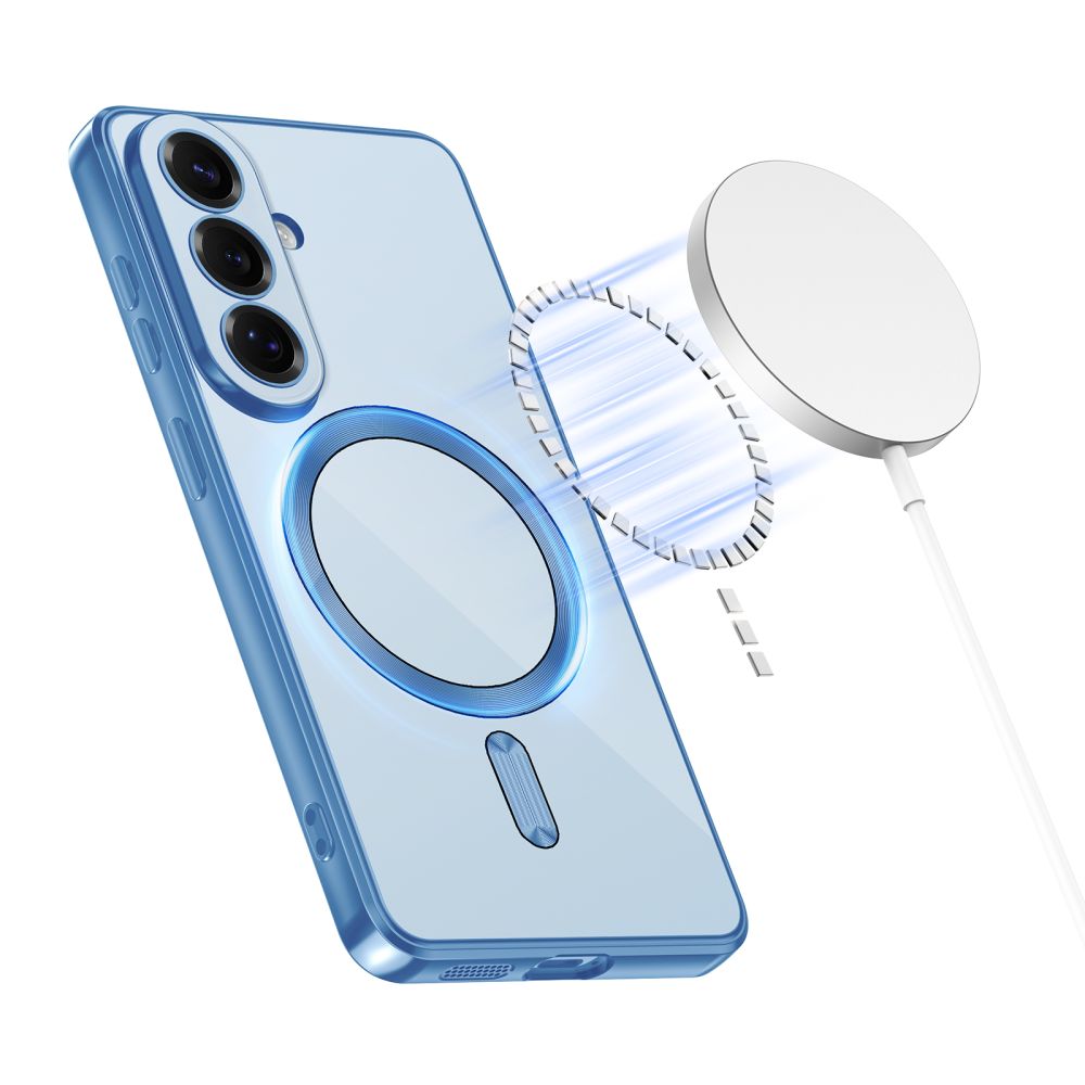 Tech-Protect MagFlex MagSafe Case, skirta Samsung Galaxy S26 - Transparent Blue -- Samsung Galaxy S26