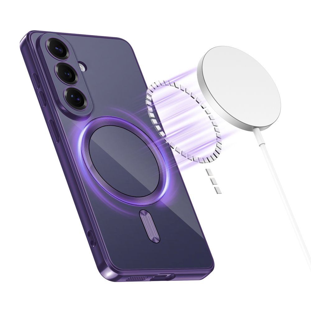 Tech-Protect MagFlex MagSafe Case, skirta Samsung Galaxy S26 - Transparent Purple -- Samsung Galaxy S26