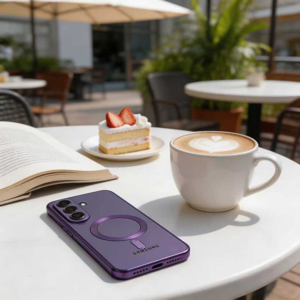 Tech-Protect MagFlex MagSafe Case, skirta Samsung Galaxy S26 - Transparent Purple -- Samsung Galaxy S26