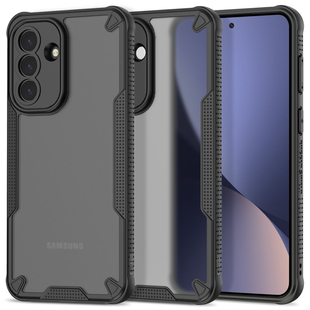 Tech-Protect Rugged Shield Case, skirta Samsung Galaxy A37 5G - Translucent Black -- Samsung Galaxy A37