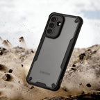 Tech-Protect Rugged Shield Case, skirta Samsung Galaxy A37 5G - Translucent Black -- Samsung Galaxy A37