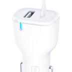 3mk automobilinis įkroviklis 20W PD3.0 QC 3.0 USB 1A1C – baltas -- Cell phone chargers