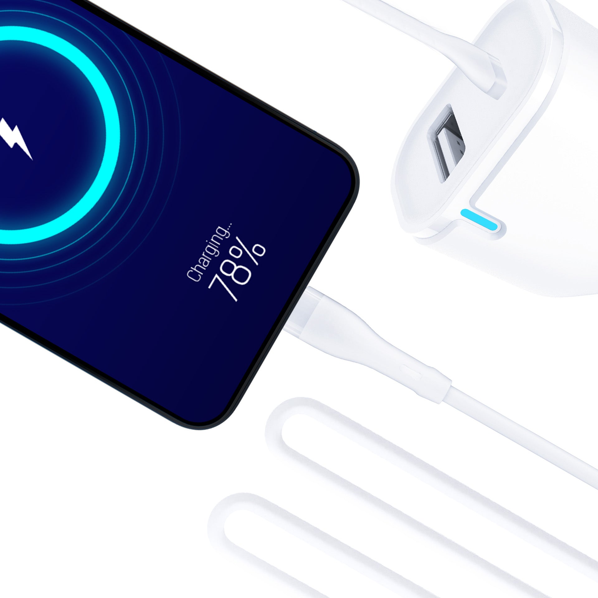 3mk automobilinis įkroviklis 20W PD3.0 QC 3.0 USB 1A1C – baltas -- Cell phone chargers