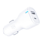 3mk automobilinis įkroviklis 20W PD3.0 QC 3.0 USB 1A1C – baltas -- Cell phone chargers
