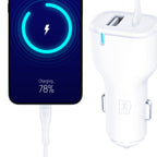 3mk automobilinis įkroviklis 20W PD3.0 QC 3.0 USB 1A1C – baltas -- Cell phone chargers