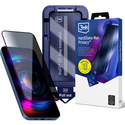 9H grūdintas stiklas su 3mk HardGlass Max Privacy filtru, skirtas iPhone Air -- iPhone Air
