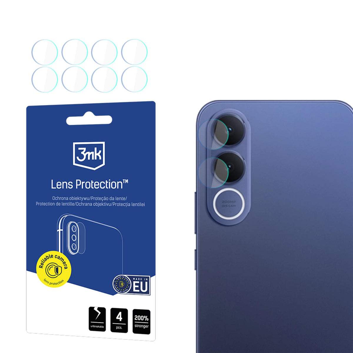 3mk Lens Protection™ hibridinis fotoaparato objektyvo stiklas Vivo V70 FE -- Vivo V70 FE