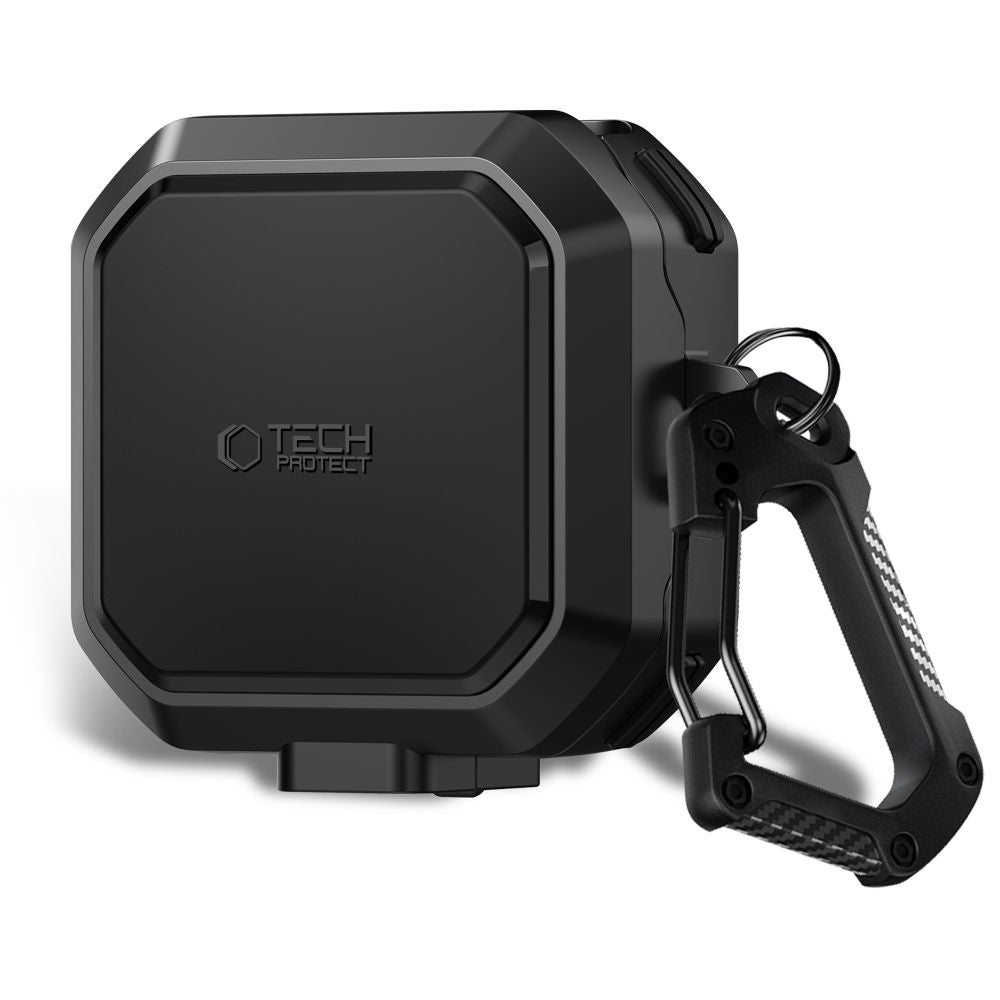 Tech-Protect Carbonox MagSafe Case, skirta Samsung Galaxy Buds 4 / 4 Pro - Black -- Headphone Cases