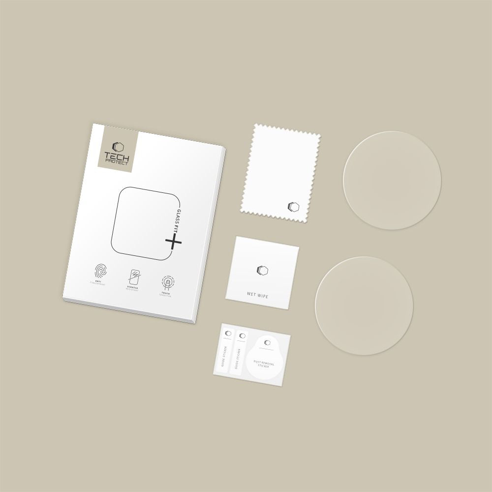 Tech-Protect Glass Fit+ 2-Pack Tempered Glass, skirtas Amazfit T-Rex Ultra 2 -- Watch tempered Glass