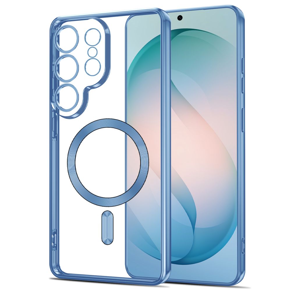 Tech-Protect MagFlex Case, skirta Samsung Galaxy S26 Ultra - Transparent Blue -- Samsung Galaxy S26 Ultra