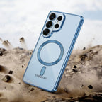 Tech-Protect MagFlex Case, skirta Samsung Galaxy S26 Ultra - Transparent Blue -- Samsung Galaxy S26 Ultra