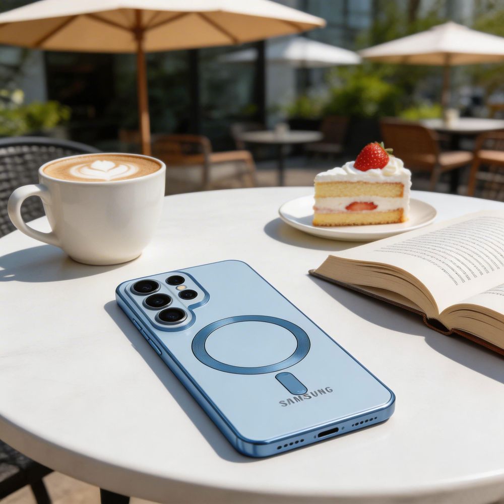 Tech-Protect MagFlex Case, skirta Samsung Galaxy S26 Ultra - Transparent Blue -- Samsung Galaxy S26 Ultra