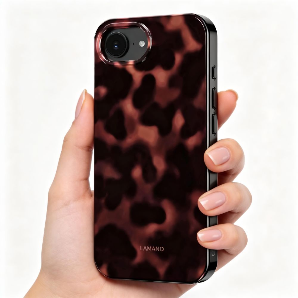 Tech-Protect Lamano MagSafe dėklas, skirtas iPhone 16e / 17e - black and brown -- iPhone 16e / iPhone 17e