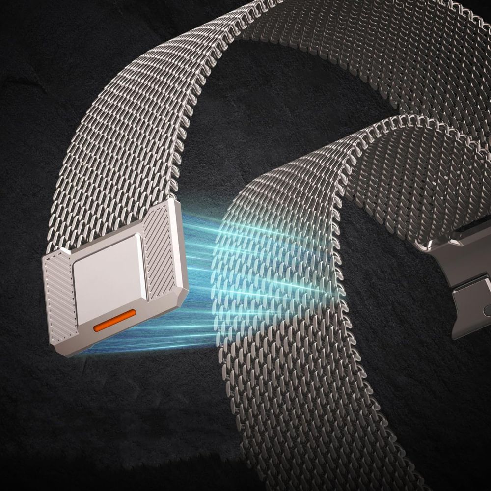 Tech-Protect Milano Vanguard apyrankė Apple Watch (44 / 45 / 46 / 49 mm) - Titanas -- Apple Watch