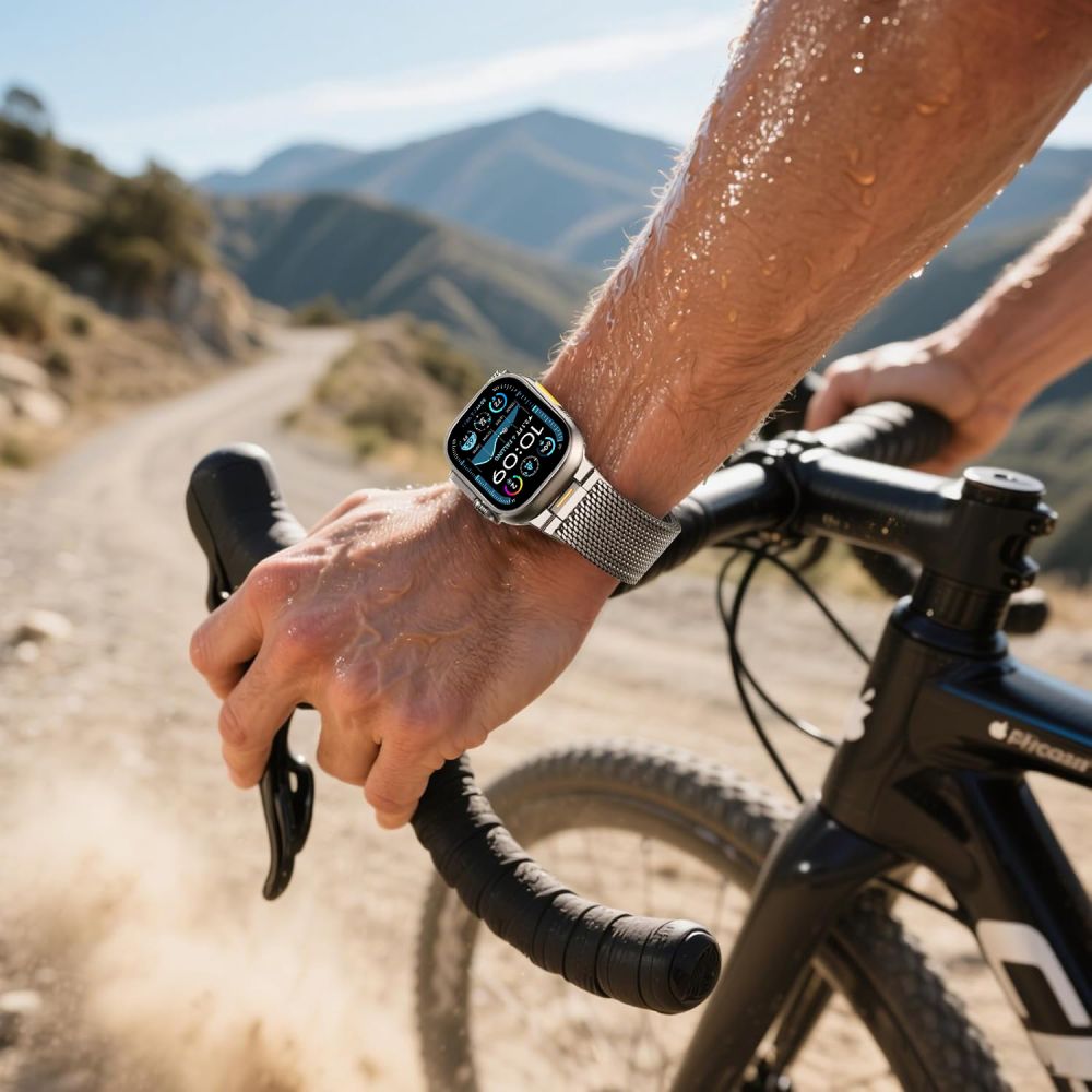 Tech-Protect Milano Vanguard apyrankė Apple Watch (44 / 45 / 46 / 49 mm) - Titanas -- Apple Watch