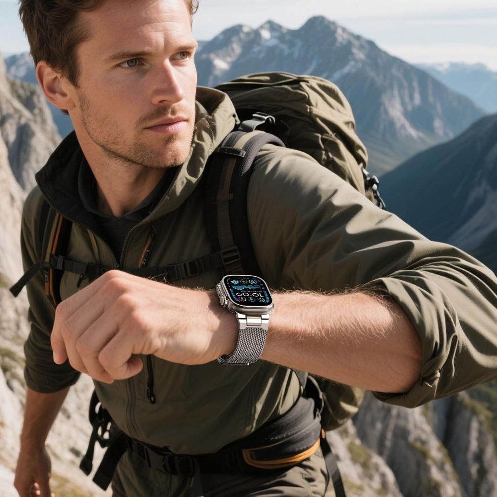 Tech-Protect Milano Vanguard apyrankė Apple Watch (44 / 45 / 46 / 49 mm) - Titanas -- Apple Watch