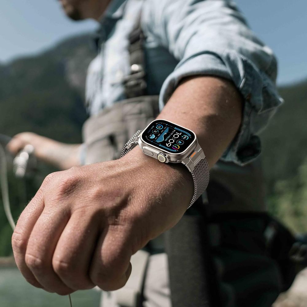 Tech-Protect Milano Vanguard apyrankė Apple Watch (44 / 45 / 46 / 49 mm) - Titanas -- Apple Watch