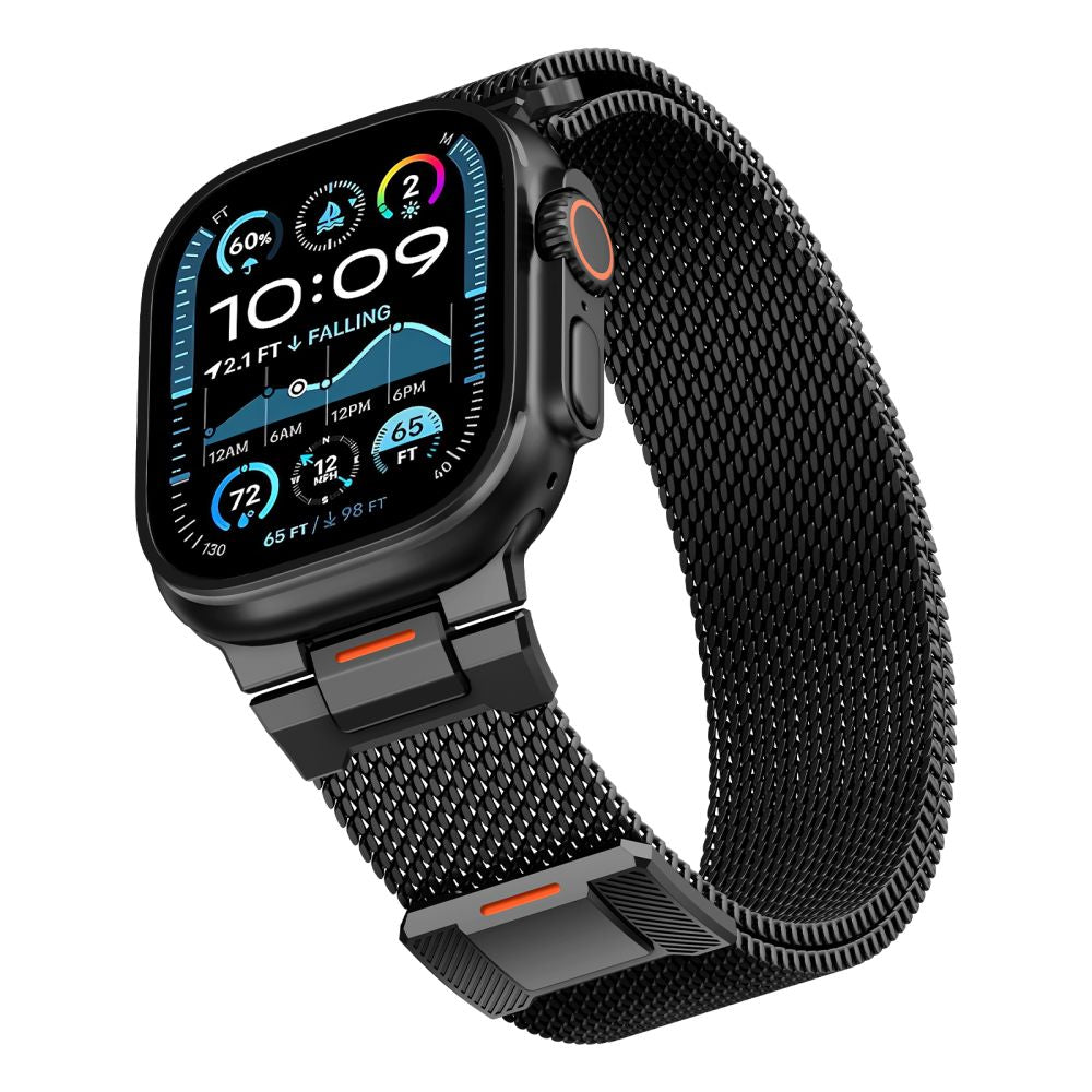 Tech-Protect Milano Vanguard apyrankė, skirta Apple Watch (44 / 45 / 46 / 49 mm) – juoda -- Apple Watch