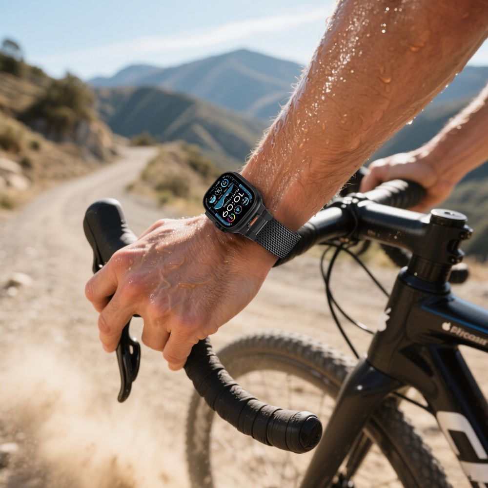 Tech-Protect Milano Vanguard apyrankė, skirta Apple Watch (44 / 45 / 46 / 49 mm) – juoda -- Apple Watch