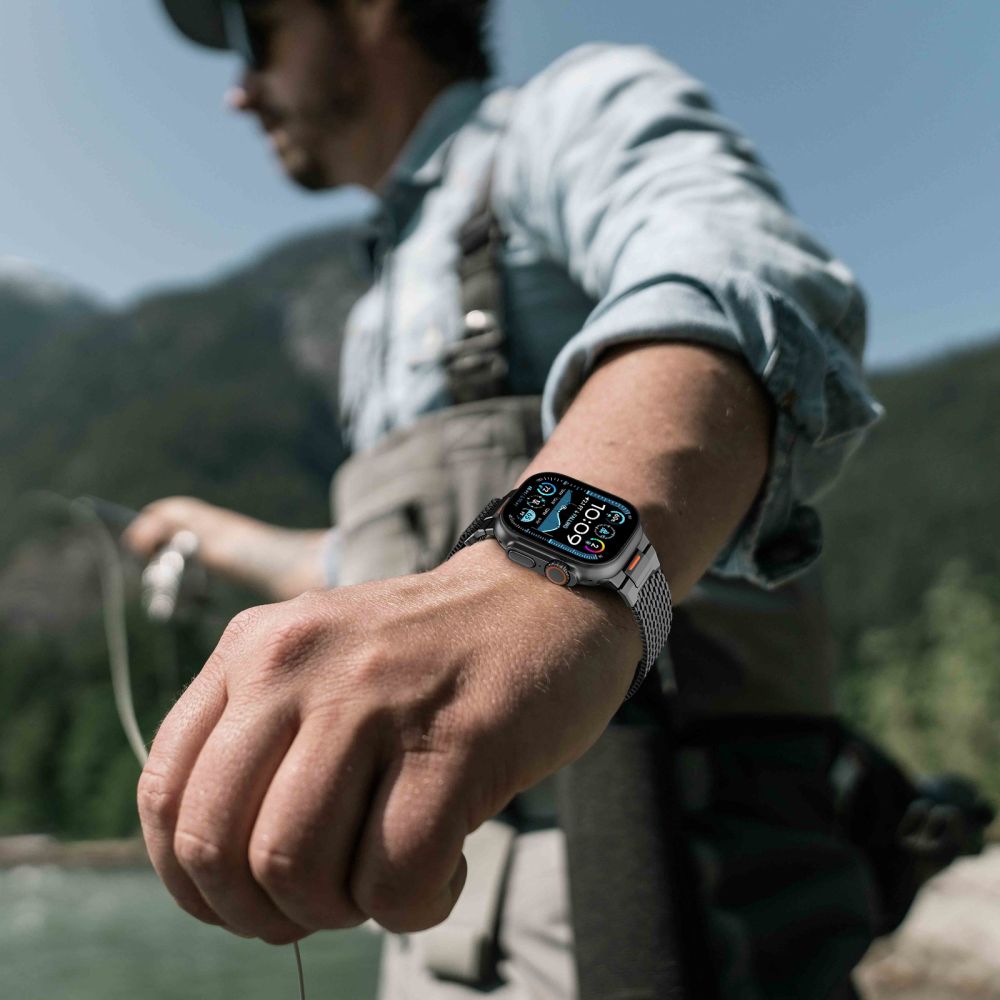 Tech-Protect Milano Vanguard apyrankė, skirta Apple Watch (44 / 45 / 46 / 49 mm) – juoda -- Apple Watch