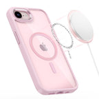 Tech-Protect Magmat MagSafe Case, skirta iPhone 16e / 17e - Transparent Pink -- iPhone 16e