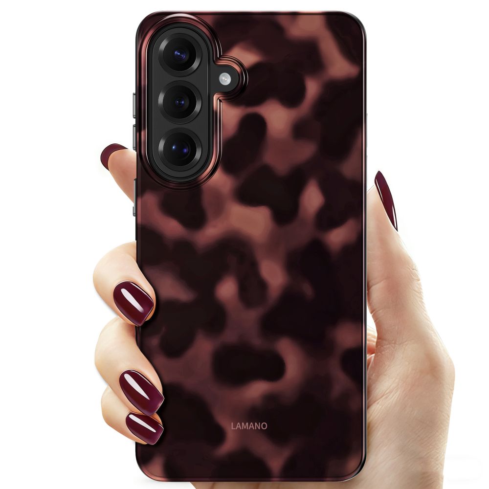 Tech-Protect Lamano MagSafe Case, skirta Samsung Galaxy A57 5G - Black and Brown -- Samsung Galaxy A57