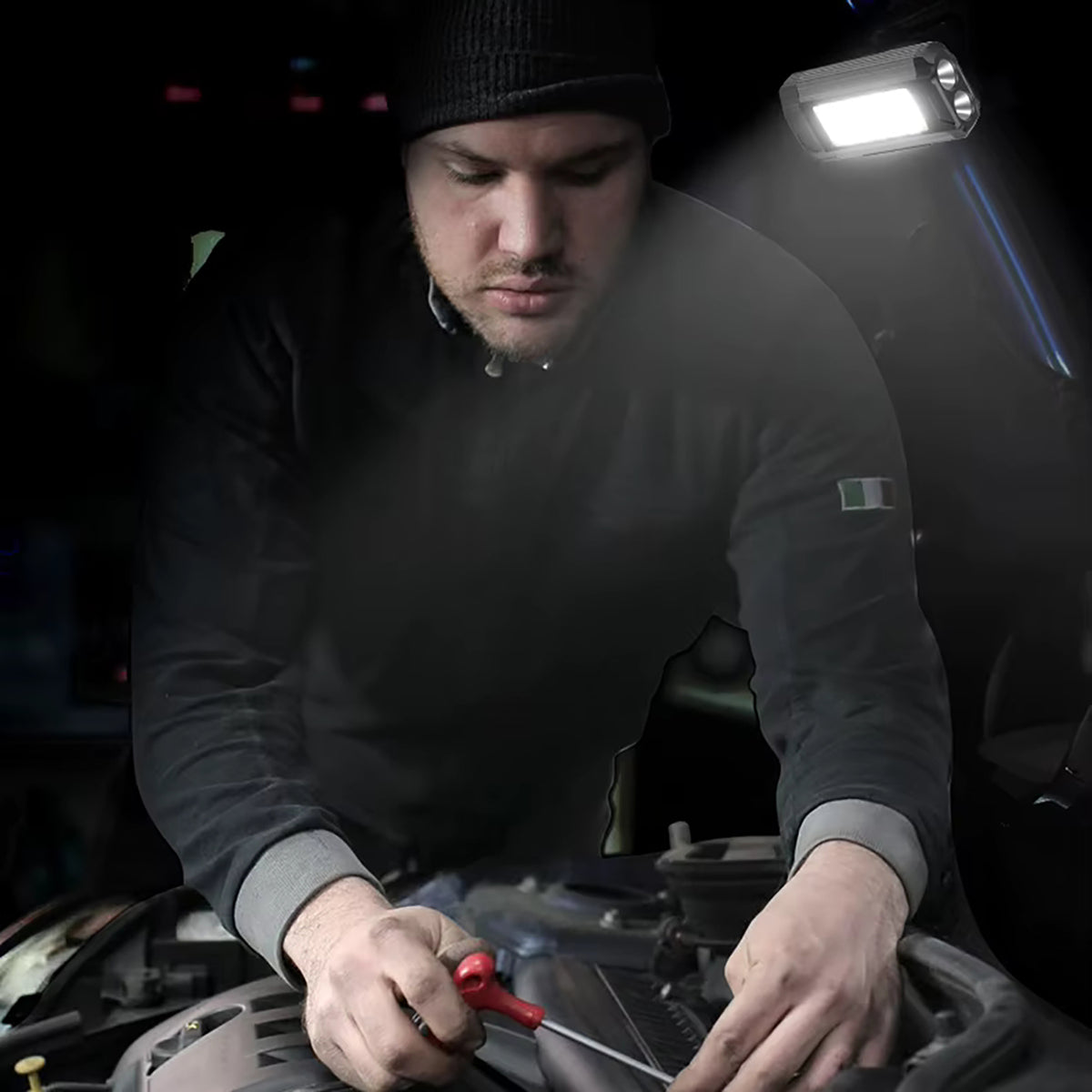 Wozinsky WLR-15W darbo lempa 15W 1500lm CREE LED IPX6 su Power Bank funkcija - pilka -- Flashlights & Headlamps