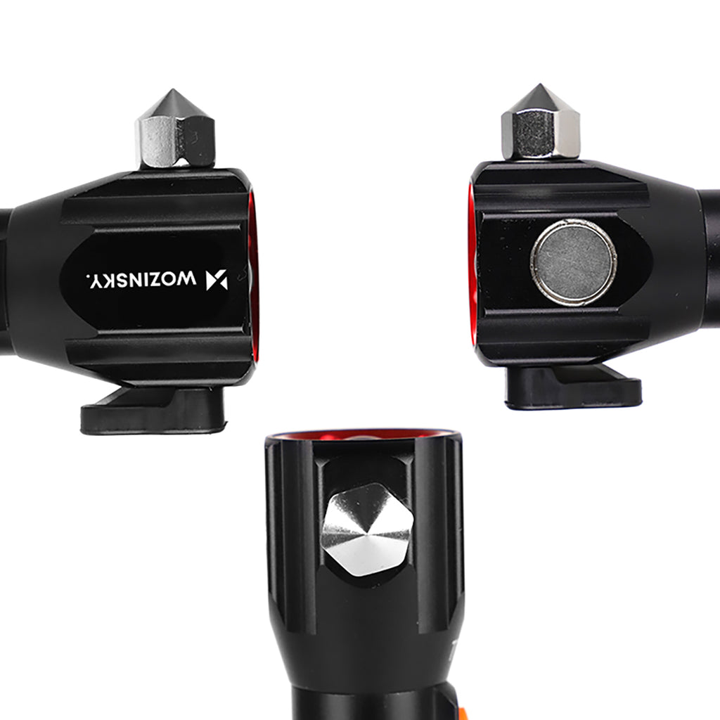 Wozinsky WLR-31 5W 500lm CREE 3 in 1 multifunkcinė žibintuvėlis su stiklo laužtuvų ir saugos diržo pjaustytuvu - juoda --...