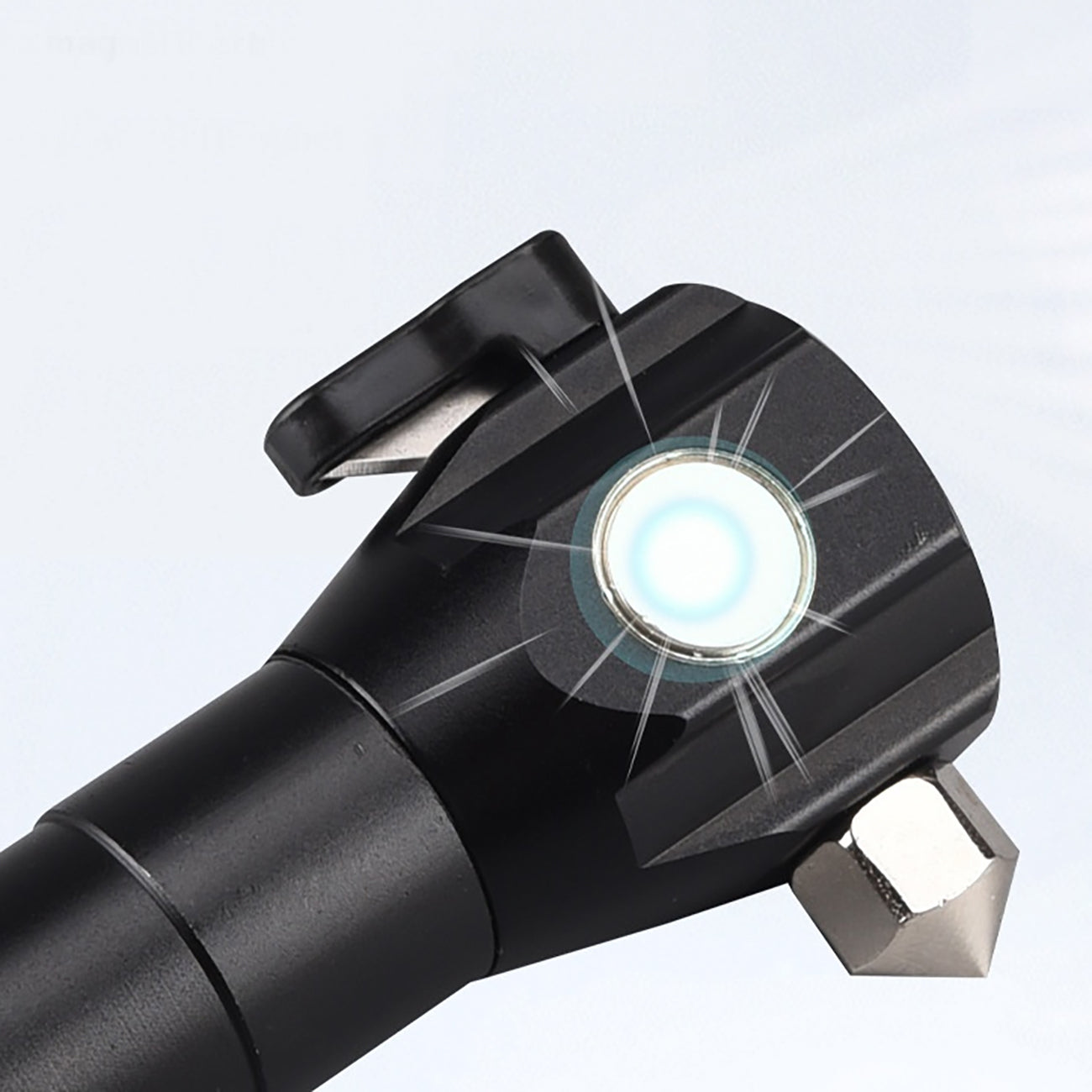 Wozinsky WLR-31 5W 500lm CREE 3 in 1 multifunkcinė žibintuvėlis su stiklo laužtuvų ir saugos diržo pjaustytuvu - juoda --...