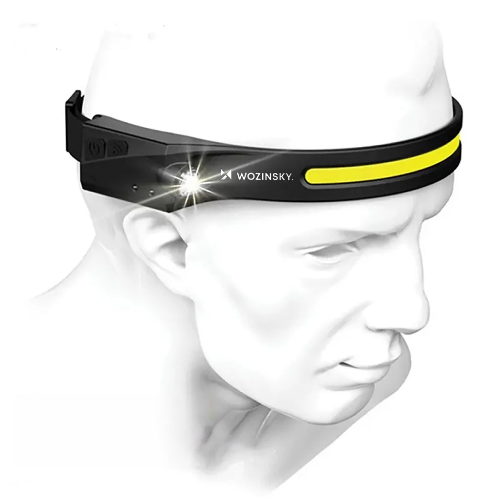 Wozinsky WLC-1200 350lm CREE LED žibintuvėlis IPX4 su judesio jutikliu - juoda -- Flashlights & Headlamps