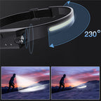 Wozinsky WLC-1200 350lm CREE LED žibintuvėlis IPX4 su judesio jutikliu - juoda -- Flashlights & Headlamps