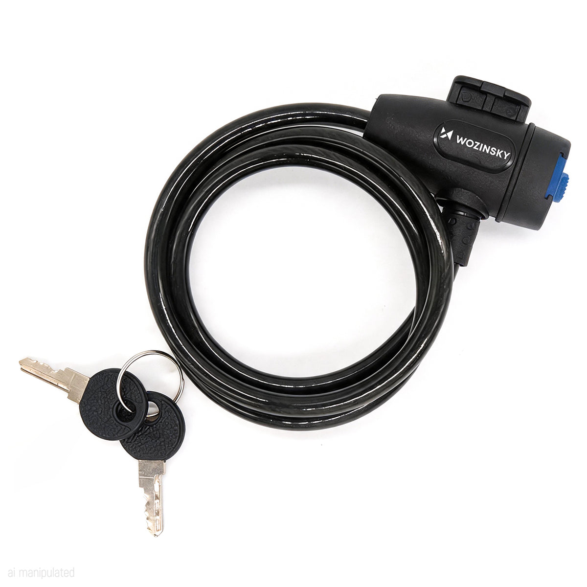 Wozinsky WZR-K3 Kabelinė dvirač spyna su raktu 90 cm - juoda -- Bicycle Locks