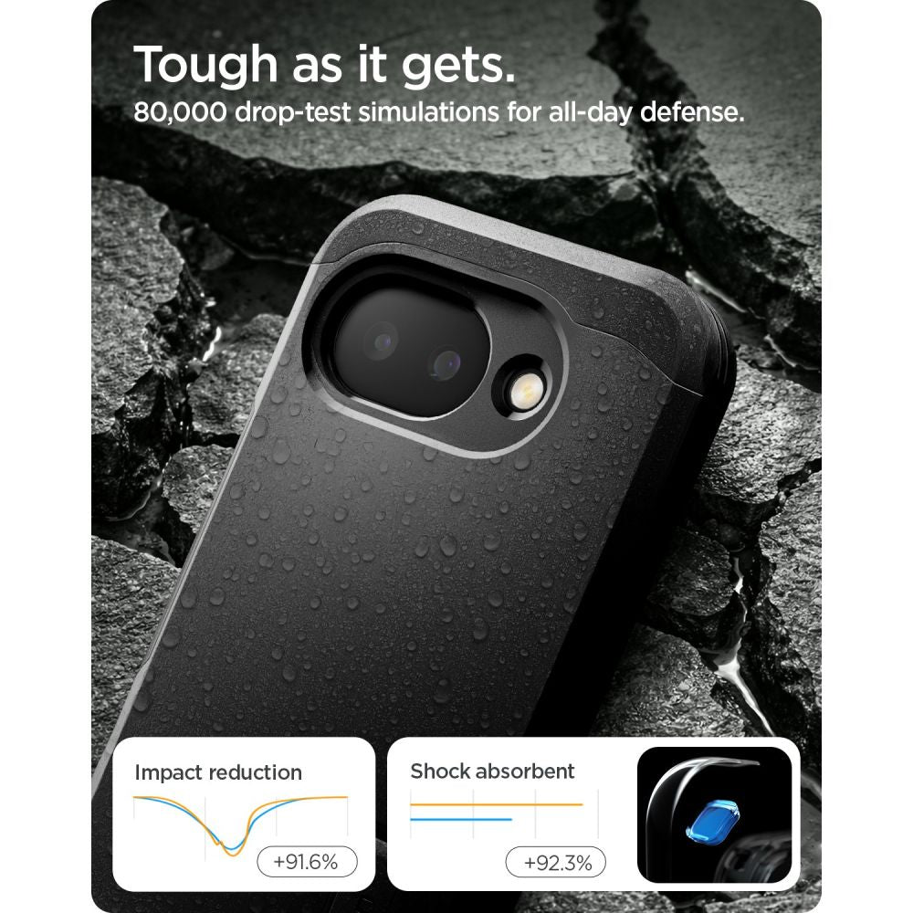 Spigen Tough Armor Mag MagSafe dėklas, skirtas Google Pixel 10A – juodas