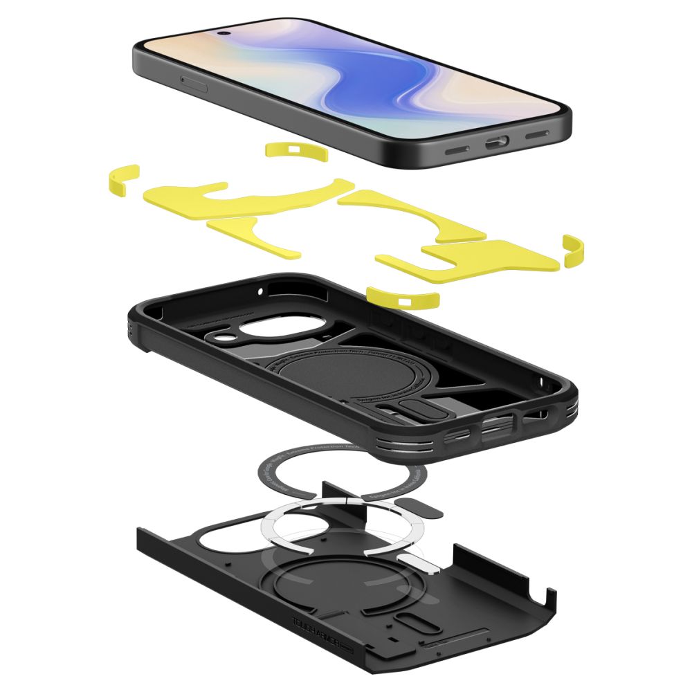 Spigen Tough Armor Mag MagSafe dėklas, skirtas Google Pixel 10A – juodas