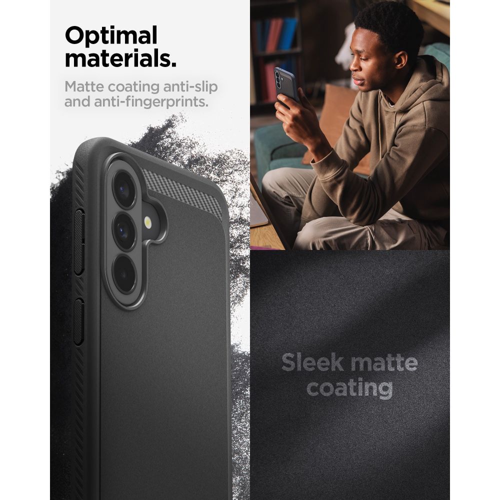 Spigen tvirtas šarvų dėklas, skirtas Samsung Galaxy A37 5G – juodas