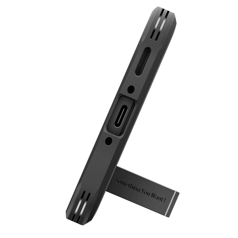 „Spigen Tough Armor Schutzhülle“ skirta „Samsung Galaxy A37 5G – Schwarz“.