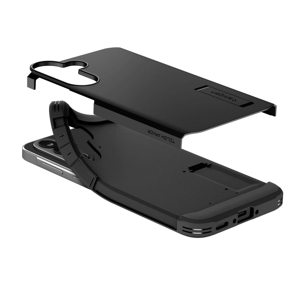 „Spigen Tough Armor Schutzhülle“ skirta „Samsung Galaxy A37 5G – Schwarz“.