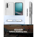 „Spigen“ skystųjų kristalų dėklas, skirtas Samsung Galaxy A37 5G – skaidrus