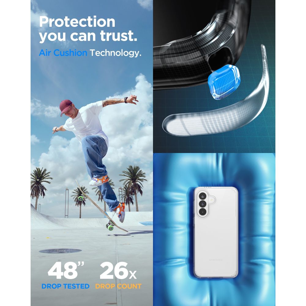 Spigen Ultra hibridinis dėklas, skirtas Samsung Galaxy A37 5G – skaidrus