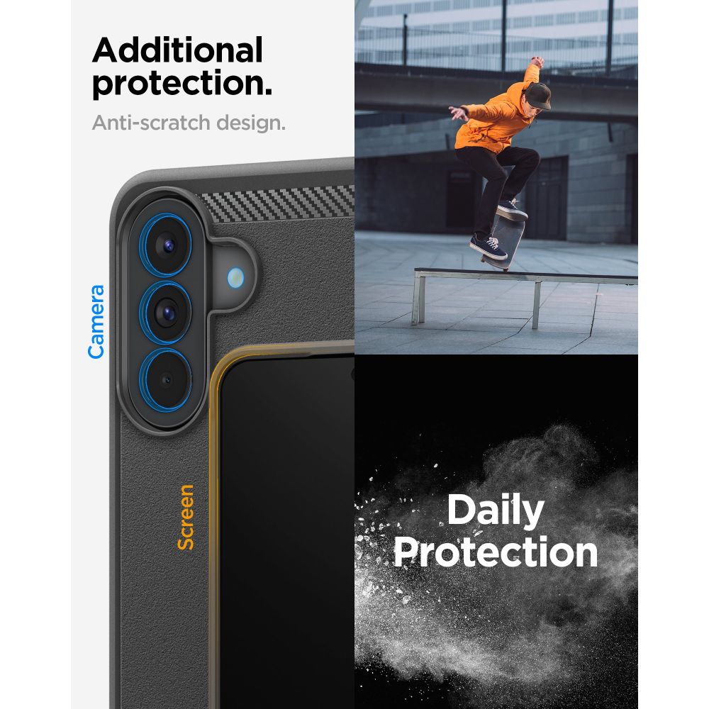 Spigen tvirtas šarvų dėklas, skirtas Samsung Galaxy A57 5G – juodas