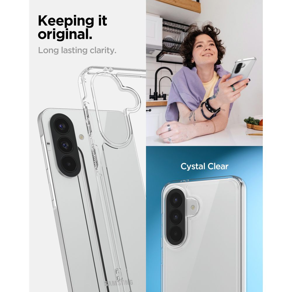 Spigen Ultra hibridinis dėklas, skirtas Samsung Galaxy A57 5G – skaidrus