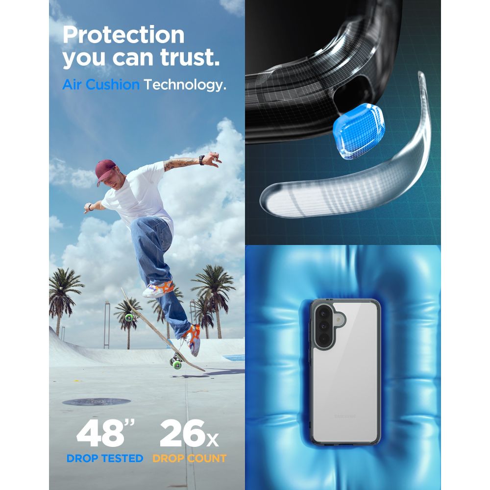 Spigen Ultra hibridinis dėklas, skirtas Samsung Galaxy A57 5G – skaidrus