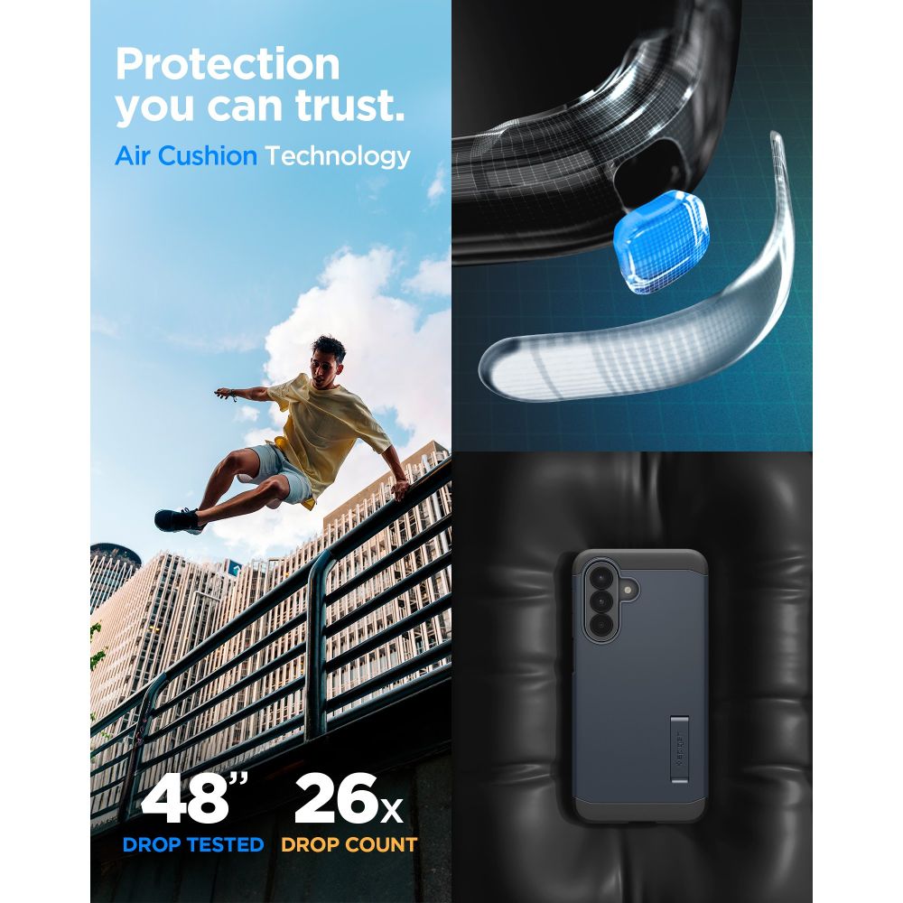 Spigen Tough Armor Dėklas, skirtas Samsung Galaxy A57 5G – tamsiai mėlynas