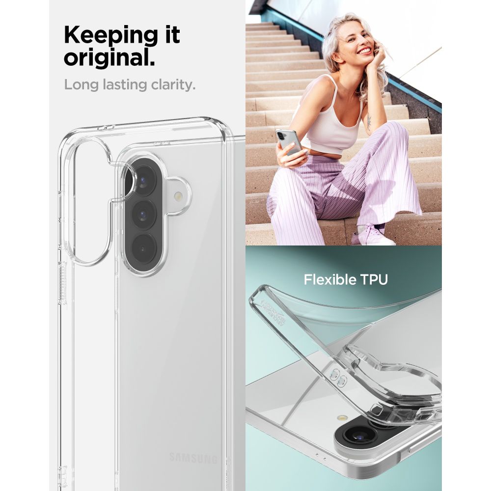 Spigen Skystųjų kristalųal Case, skirta Samsung Galaxy A57 5G - Transparent