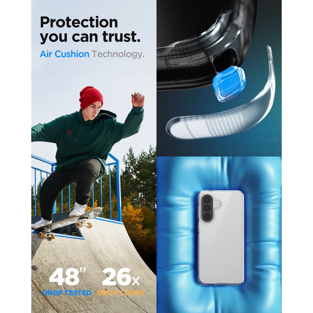 Spigen Skystųjų kristalųal Case, skirta Samsung Galaxy A57 5G - Transparent