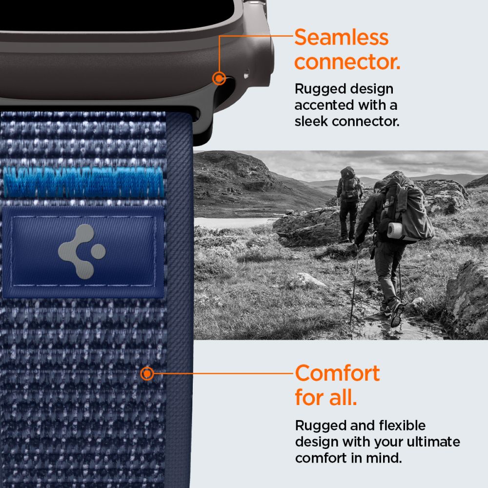 „Spigen Athlex Air 2“ dirželis, skirtas „Apple Watch“ (44 / 45 / 46 / 49 mm) – tamsiai mėlynas