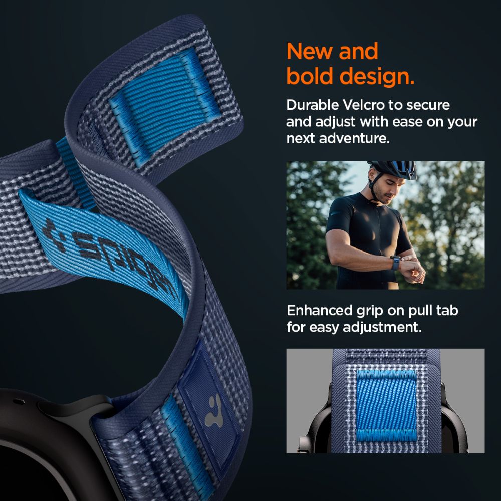 „Spigen Athlex Air 2“ dirželis, skirtas „Apple Watch“ (44 / 45 / 46 / 49 mm) – tamsiai mėlynas