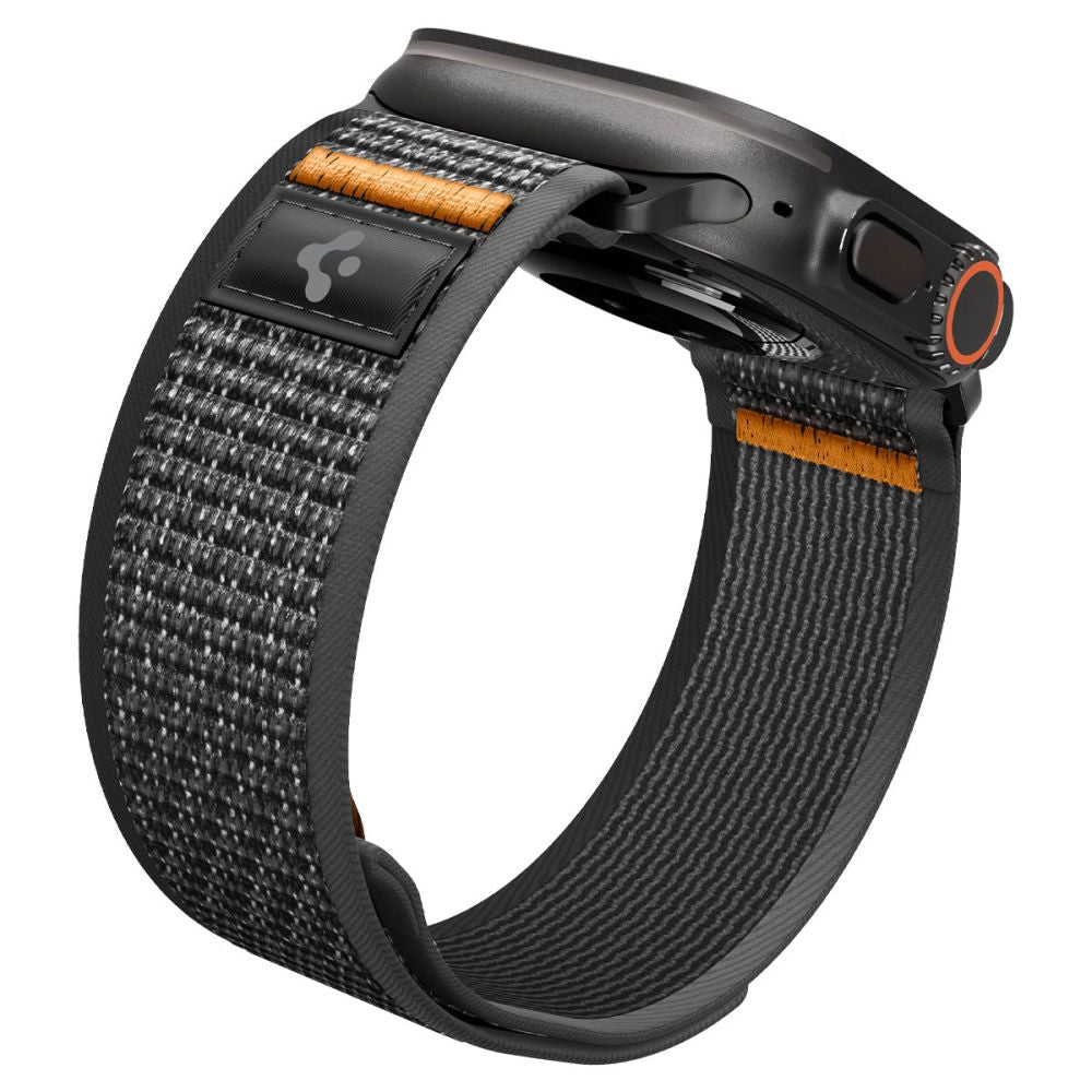 „Spigen Athlex Air 2“ dirželis, skirtas „Apple Watch“ (44 / 45 / 46 / 49 mm) – juodas ir oranžinis
