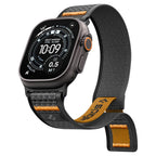 „Spigen Athlex Air 2“ dirželis, skirtas „Apple Watch“ (44 / 45 / 46 / 49 mm) – juodas ir oranžinis