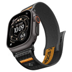 „Spigen Athlex Air 2“ dirželis, skirtas „Apple Watch“ (44 / 45 / 46 / 49 mm) – juodas ir oranžinis
